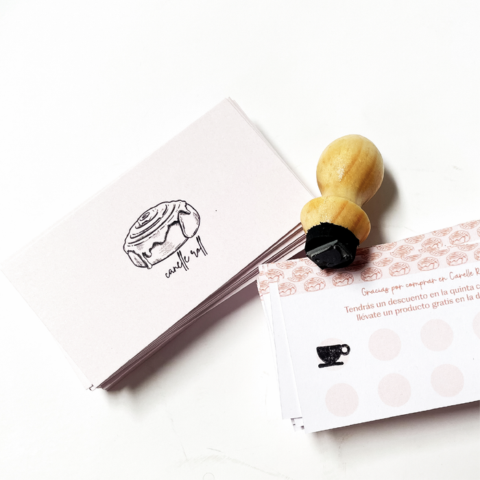 Sello para tarjetas cliente frecuente 1 x 1 cm