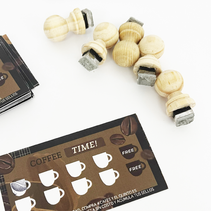 Sello para tarjetas cliente frecuente 1 x 1 cm