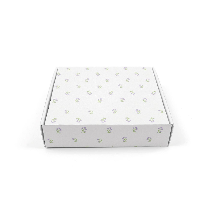 Caja flor lila chica