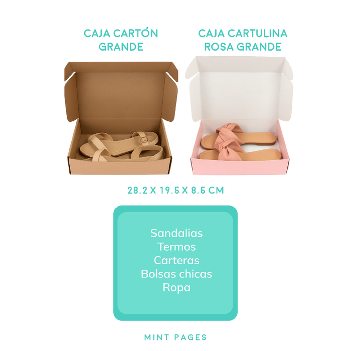 Kit Rosa Caja Grande Cartulina + Cartón