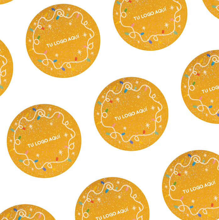 Stickers 9cm Glitter Navidad