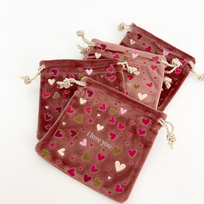 Bolsa terciopelo I Love You