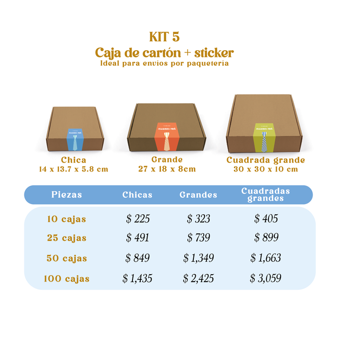 KIT 5 Cajas + sticker