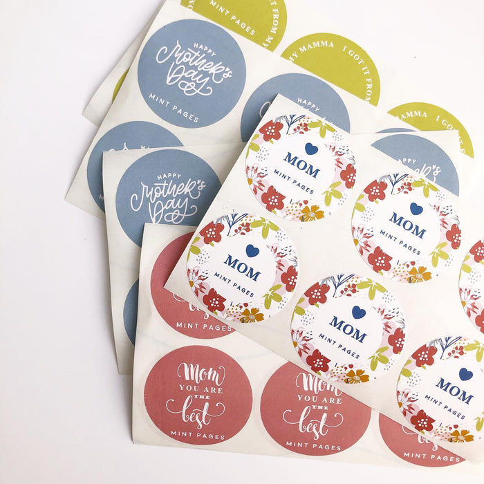 Stickers personalizados con tu logo o diseño. Pegatinas personalizadas. Etiquetas adhesivas. Calcomanias personalizadas. Mint Pages