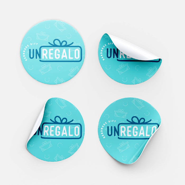 Stickers/Etiquetas Adheribles con logotipo para tus empaques. Stickers. Etiquetas para empaques. Etiquetas con logo Marca Mint Pages.