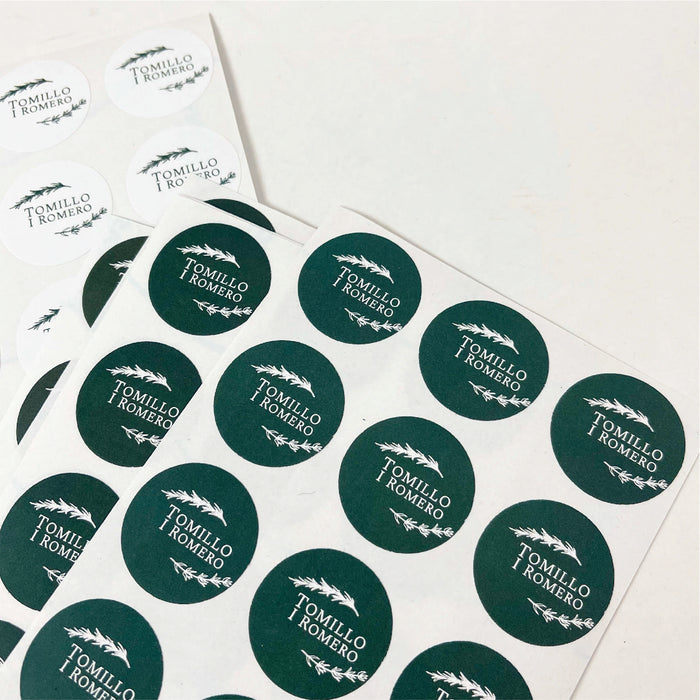 Stickers personalizados con tu logo o diseño. Pegatinas personalizadas. Etiquetas adhesivas. Calcomanias personalizadas. Mint Pages