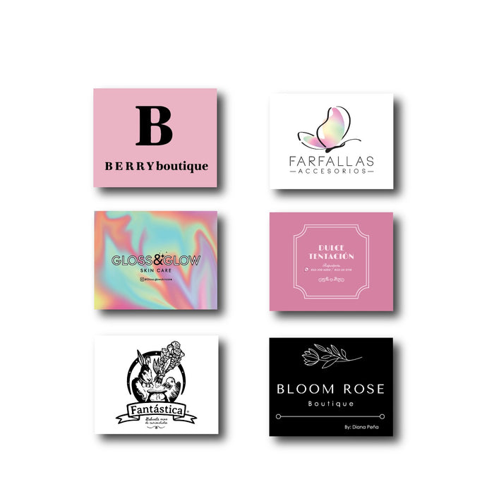 Stickers personalizados con tu logo o diseño rectangulares 5x4 cm. Pegatinas personalizadas. Etiquetas adhesivas. Calcomanias personalizadas. Mint Pages