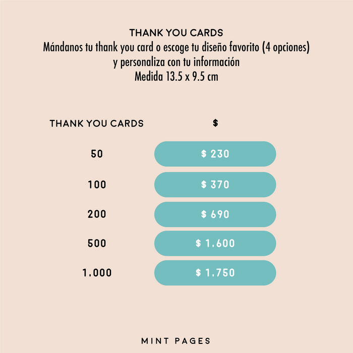 Thank you card / postales (diseño 1)