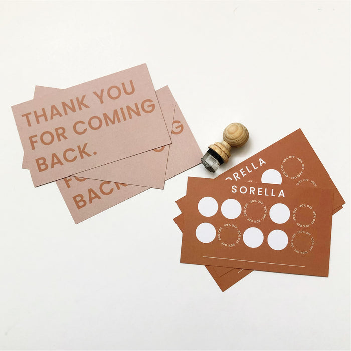 Kit de tarjetas de cliente frecuente con tu logo o diseño.  Tarjetas de cliente frecuente con sello. Tarjetas de fidelidad. Tarjetas de lealtad. Mint Pages