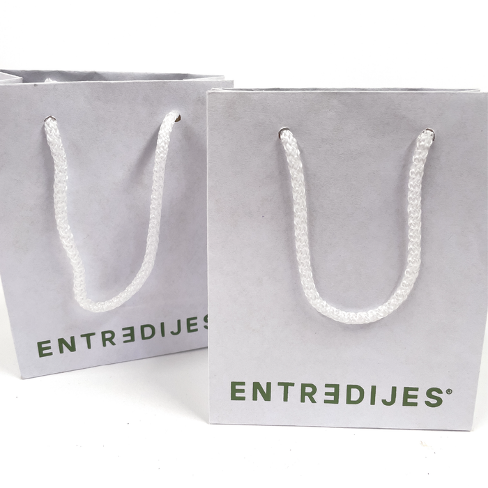 Bolsa de papel blanca chica 11.5x14x6cm