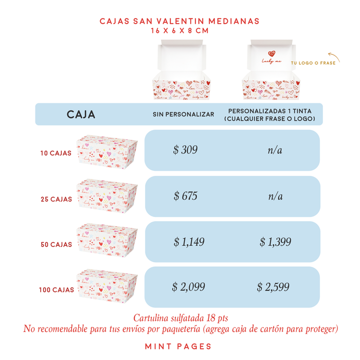 Caja Mediana San Valentín