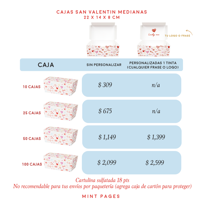Caja Mediana San Valentín