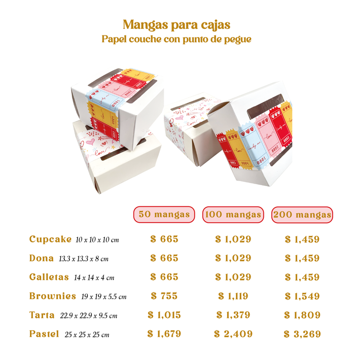 Mangas para Cajas San Valentín
