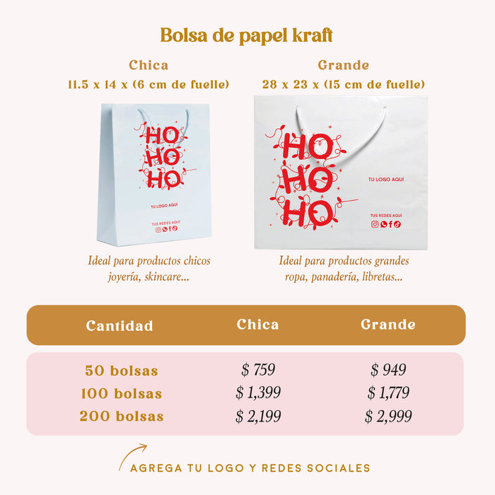 Bolsa de papel Navidad