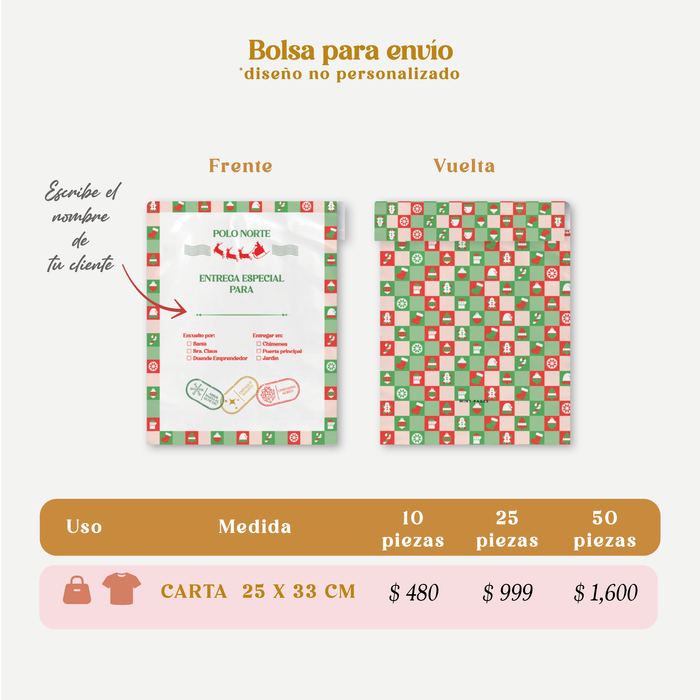 Bolsa para envíos Navidad