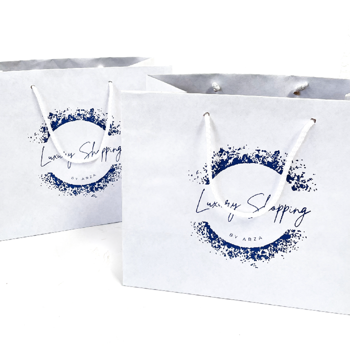 Bolsa de papel blanca grande personalizada