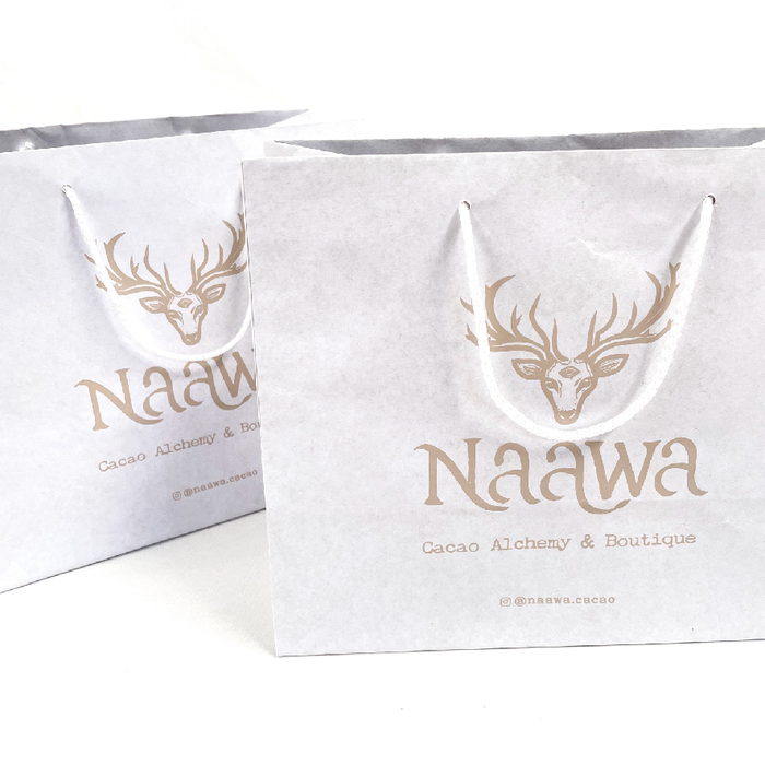 Bolsa de papel blanca grande personalizada