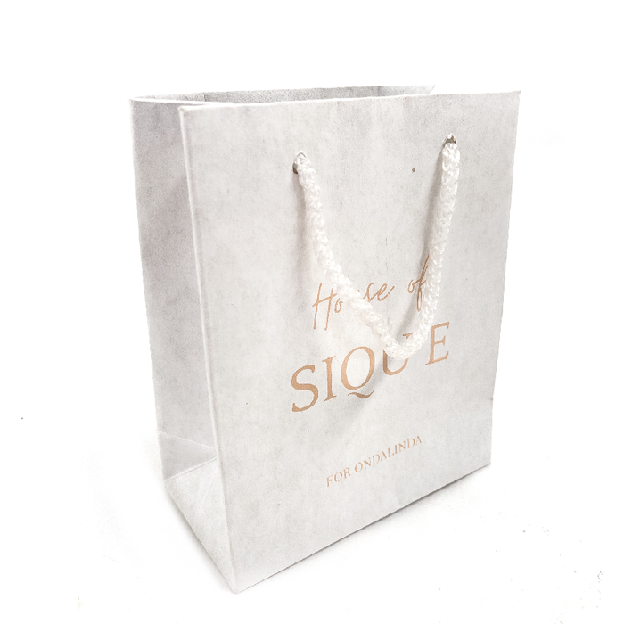 Bolsa de papel blanca chica personalizada