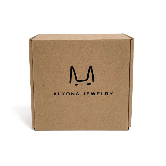Caja de cartón chica personalizada con logotipo tinta negra o diseño-Mint Pages