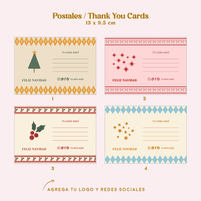 Thank you cards / Postales de Navidad