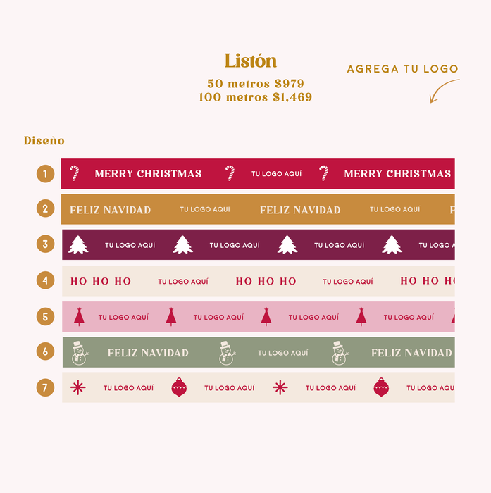 Listón de Navidad