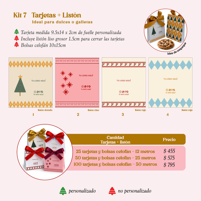 KIT 7 Tarjetas + Listón