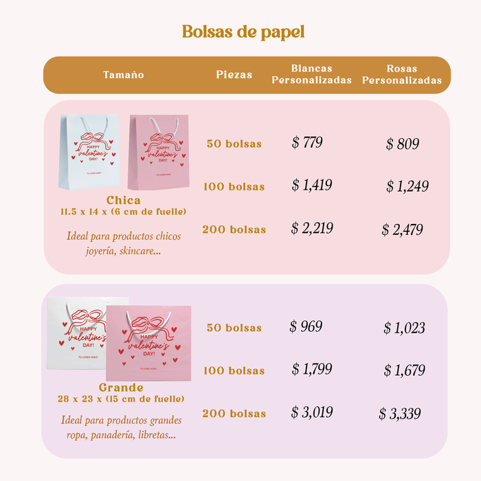 Bolsa de papel  San Valentín