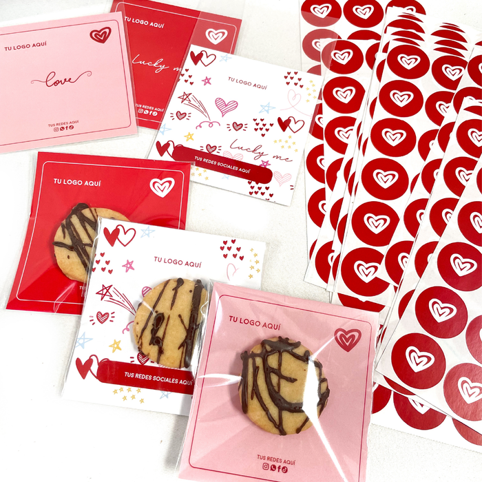 Kit 6 Tarjetas + Bolsa Celofán + Sticker