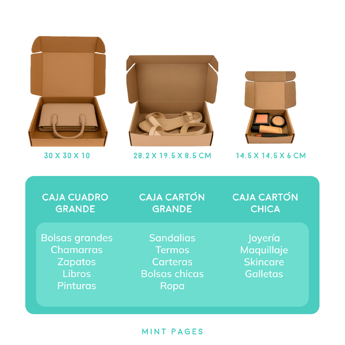 Kit Cajas De Cartón 3 Medidas
