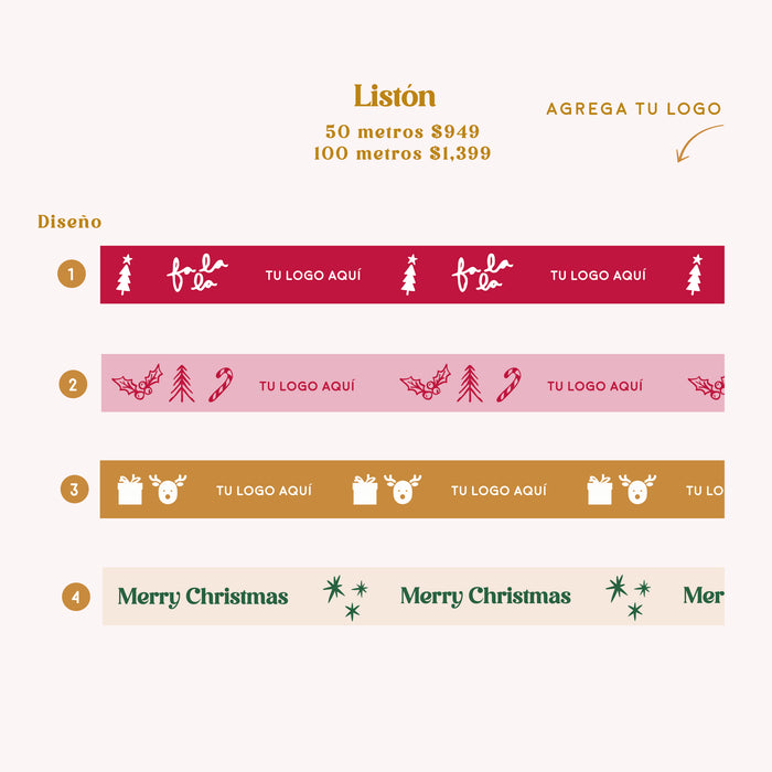 Listón de Navidad
