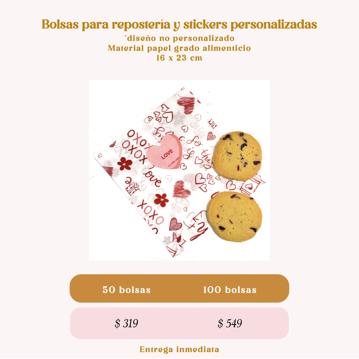 Bolsa para repostería San Valentín