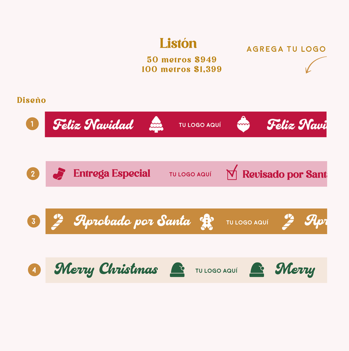 Listón de Navidad