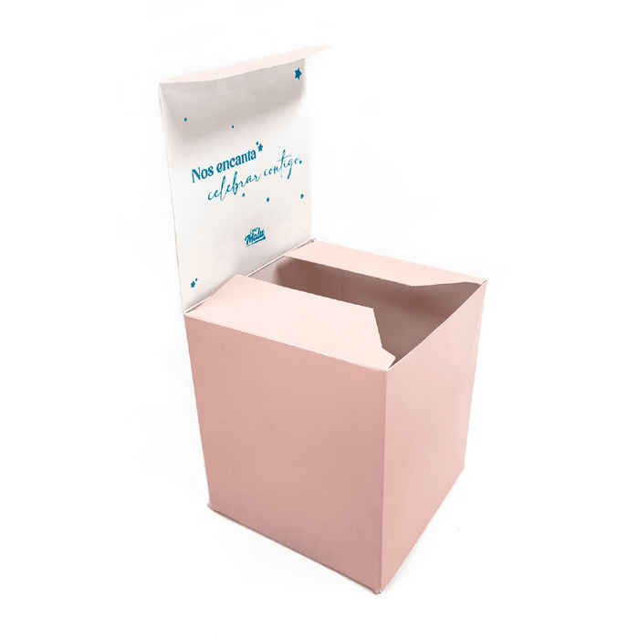 Cajas para regalo rosas personalizadas con tu logo o diseño. Cajas para vela. Cajas para regalo chicas. Mint Pages