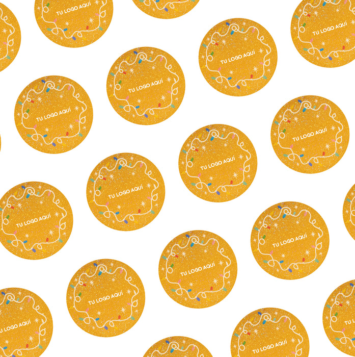 Stickers 5cm Glitter Navidad