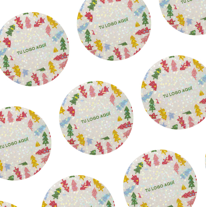 Stickers 9cm Glitter Navidad