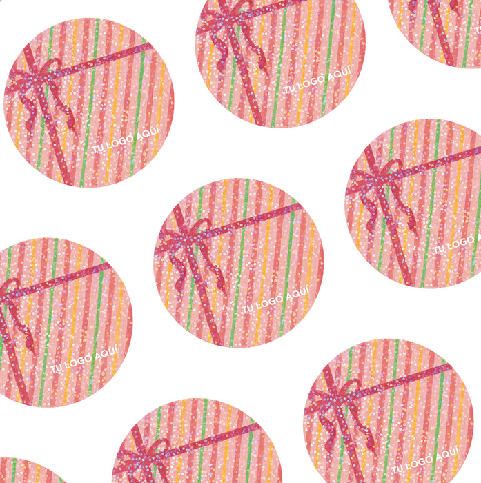 Stickers 9cm Glitter Navidad