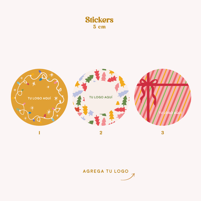 Stickers 5cm Navidad