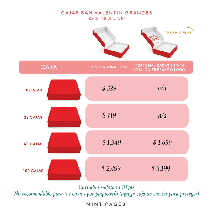 Cajas Grandes San Valentín