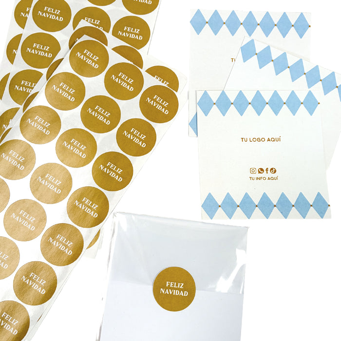 KIT 6 Tarjetas + Bolsa Celofán + Sticker
