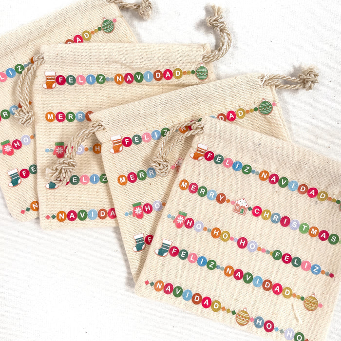 10 bolsas Navidad Manta