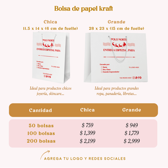 Bolsa de papel Navidad