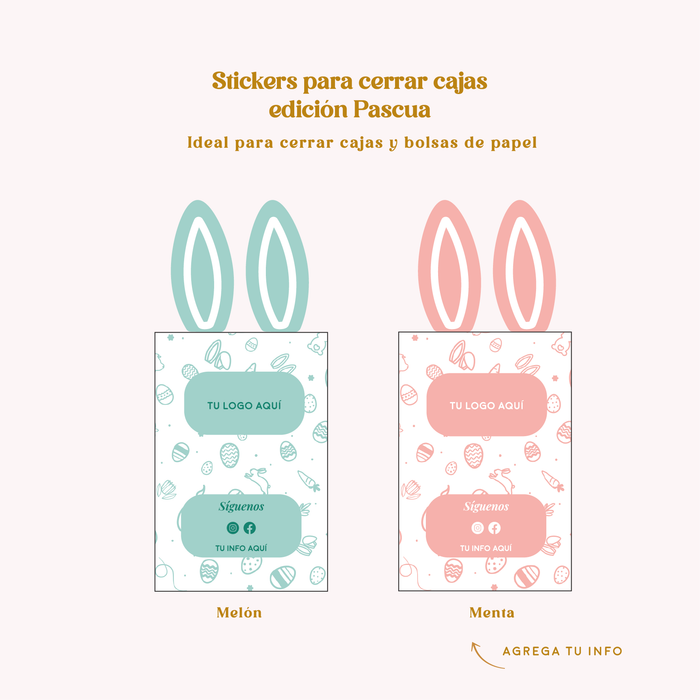 Stickers Para Cerrar Cajas Pascua