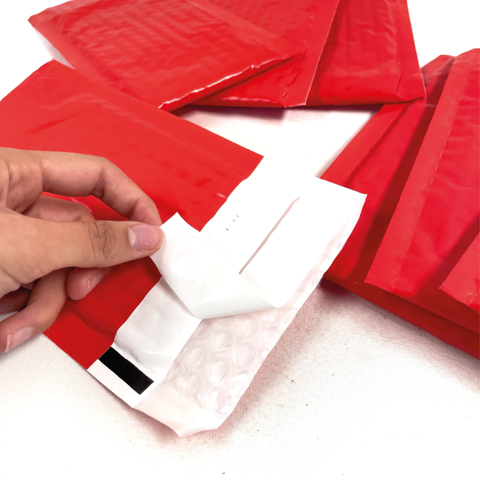 10 Sobres Burbuja Rojos Mini