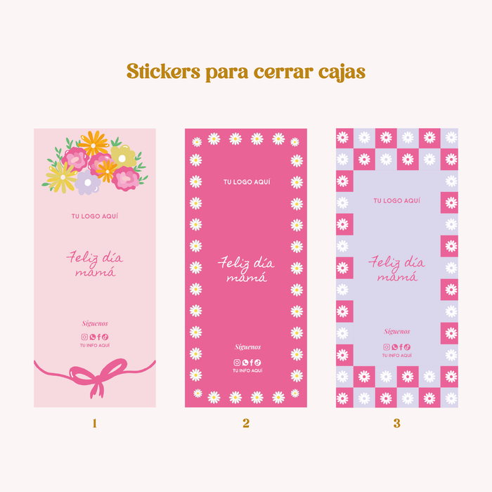 Stickers Para Cerrar Cajas Mamá