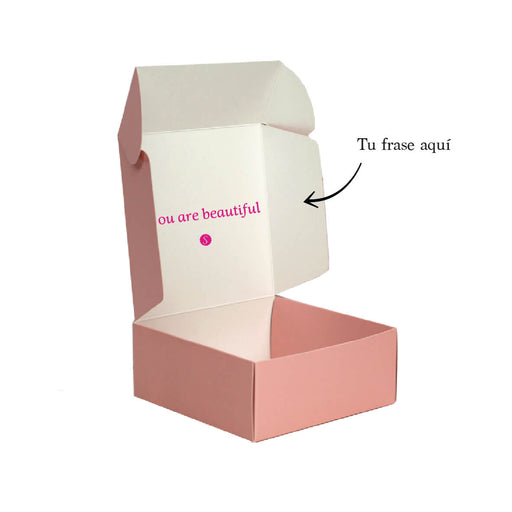 Cajas con logo impreso. Cajas para unboxing. Cajas impresas, Cajas Rosas. Cajas con logo. Cajas Mint Pages.